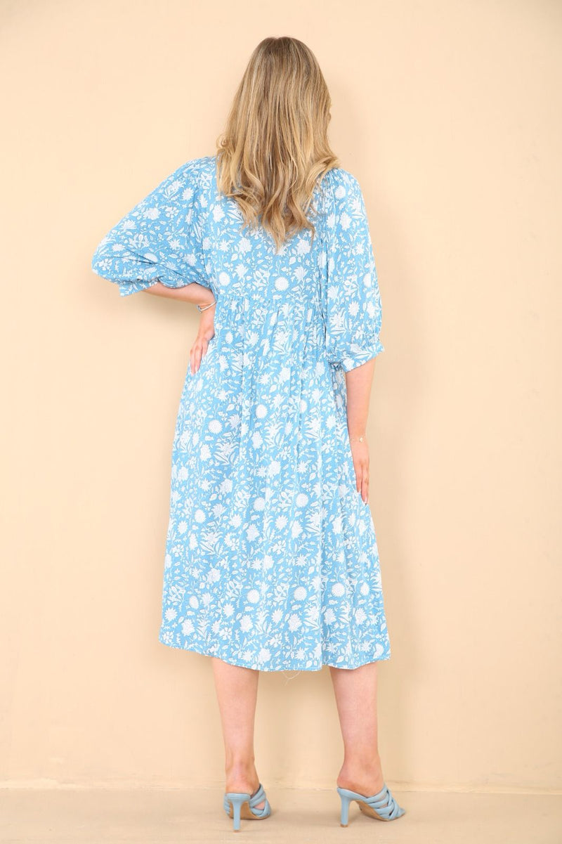 Midi Summer Dress - Blue