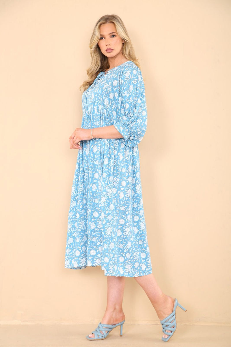 Midi Summer Dress - Blue