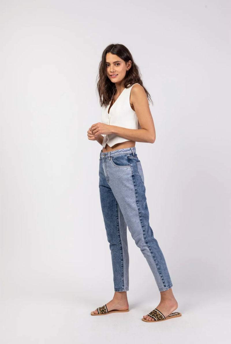 Two tone jeans - Blue