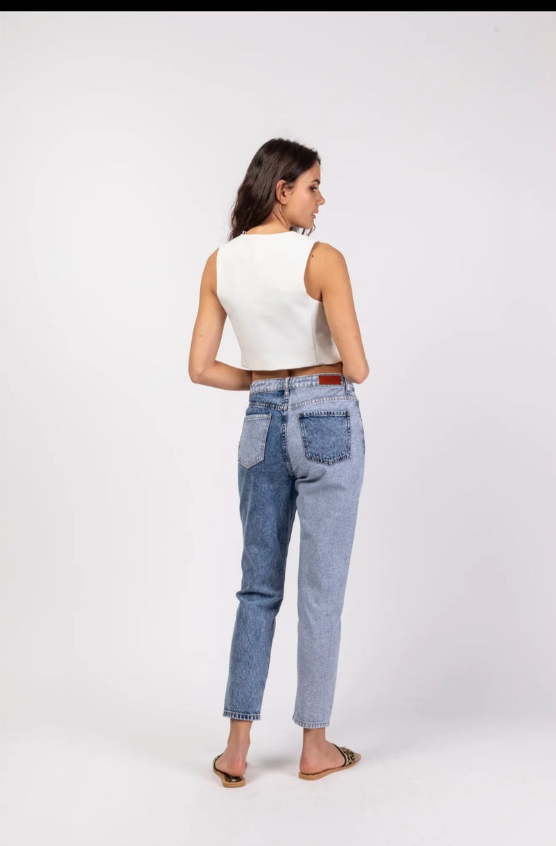 Two tone jeans - Blue