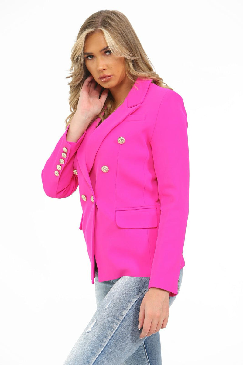 Fuchsia Pink Classic Tailored Blazer