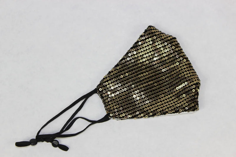 Gold Sequin Face Mask